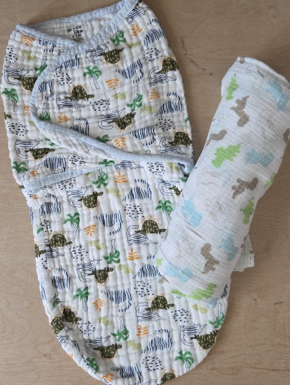 Chick Pea Dinosaur Cotton Muslin Swaddle
